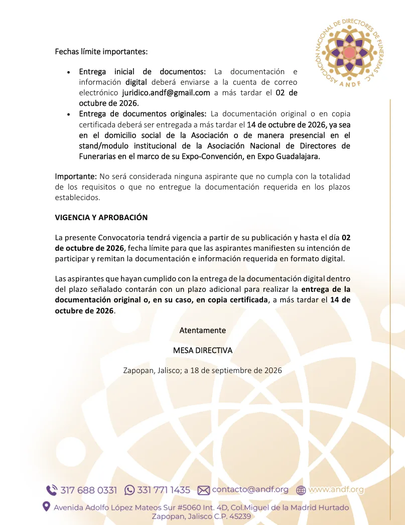 Convocatoria Mesa Directiva — página 2